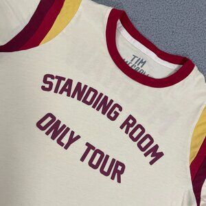 Tim McGraw Shirt Adult L Cream Standing Room Only Tour Camp Stripe Tee